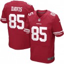 Men Nike San Francisco 49ers &85 Vernon Davis Elite Red Team Color NFL Jersey