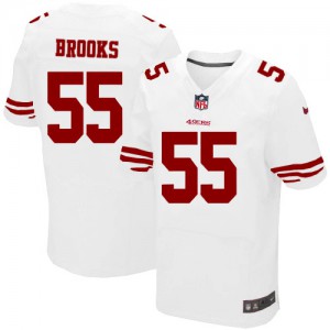 Hommes Nike San Francisco 49ers # 55 Ahmad Brooks Élite blanc NFL Maillot Magasin