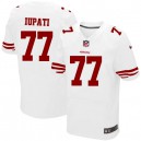 Men Nike San Francisco 49ers &77 Mike Iupati Elite White NFL Jersey