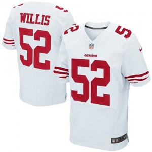 Hommes Nike San Francisco 49ers # 52 Patrick Willis Élite blanc NFL Maillot Magasin