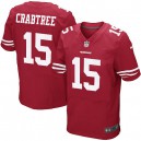 Men Nike San Francisco 49ers &15 Michael Crabtree Elite Red Team Color NFL Jersey