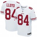 Men Nike San Francisco 49ers &84 Brandon Lloyd Elite White NFL Jersey