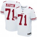 Men Nike San Francisco 49ers &71 Jonathan Martin Elite White NFL Jersey
