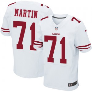Hommes Nike San Francisco 49ers # 71 Jonathan Martin Élite blanc NFL Maillot Magasin