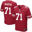 Men Nike San Francisco 49ers &71 Jonathan Martin Elite Red Team Color NFL Jersey