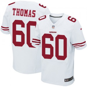 Hommes Nike San Francisco 49ers # 60 Brandon Thomas Élite blanc NFL Maillot Magasin