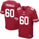 Men Nike San Francisco 49ers &60 Brandon Thomas Elite Red Team Color NFL Jersey