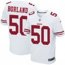 Men Nike San Francisco 49ers &50 Chris Borland Elite White NFL Jersey