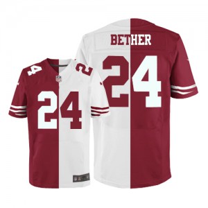 Hommes Nike San Francisco 49ers # 24 Antoine Bethea Élite Team/route deux tonnes NFL Maillot Magasin