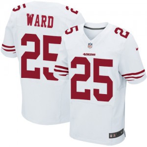 Hommes Nike San Francisco 49ers # Jimmie 25 quartier élite blanc NFL Maillot Magasin