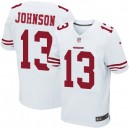 Men Nike San Francisco 49ers &13 Steve Johnson Elite White NFL Jersey