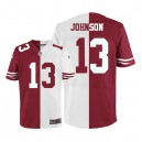 Men Nike San Francisco 49ers &13 Steve Johnson Elite Team/Road Two Tone NFL Jersey