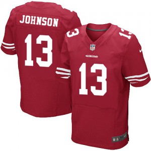 Hommes Nike San Francisco 49ers # 13 Steve Johnson élite rouge équipe NFL Maillot Magasin de couleur Hommes Nike San Francisco 49ers # 13 Steve Johnson élite rouge équipe NFL Maillot Magasin de couleur