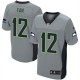 Men Nike Seattle Seahawks 12th Fan Elite Grey Shadow NFL Jersey