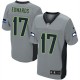 Men Nike Seattle Seahawks &17 Braylon Edwards Elite Grey Shadow NFL Jersey