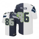 Men Nike Seattle Seahawks &86 Zach Miller Elite Team/Road Two Tone NFL Jersey