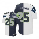 Men Nike Seattle Seahawks &25 Richard Sherman Elite Team/Road Two Tone NFL Jersey