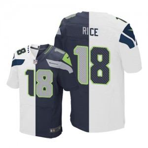 Hommes Nike Seattle Seahawks # 18 Sidney Rice élite Team/route deux tonnes NFL Maillot Magasin