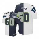 Men Nike Seattle Seahawks &60 Max Unger Elite Team/Road Two Tone NFL Jersey
