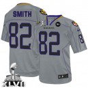 Youth Nike Baltimore Ravens &82 Torrey Smith Elite Lights Out Grey Super Bowl XLVII NFL Jersey