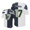 Men Nike Seattle Seahawks &17 Braylon Edwards Elite Team/Road Two Tone NFL Jersey