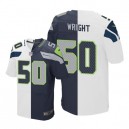 Men Nike Seattle Seahawks &50 K.J. Wright Elite Team/Road Two Tone NFL Jersey