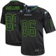 Men Nike Seattle Seahawks &86 Zach Miller Elite Lights Out Black NFL Jersey