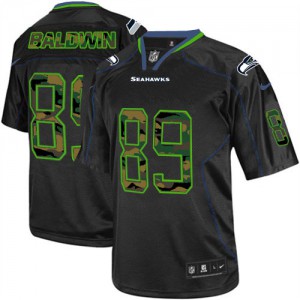 Hommes Nike Seattle Seahawks # 89 Doug Baldwin Élite noire Camo Fashion NFL Maillot Magasin