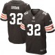 Men Nike Cleveland Browns &32 Jim Brown Elite Brown Team Color NFL Jersey