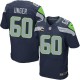 Men Nike Seattle Seahawks &60 Max Unger Elite Steel Blue Team Color C Patch NFL Jersey