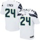 Hommes Nike Seattle Seahawks # 24 Marshawn Lynch élite blanc C Patch NFL Maillot Magasin