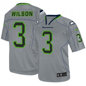 Jeunesse Nike Seattle Seahawks # Russell Wilson Élite 3 Lights Out gris NFL Maillot Magasin