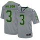 Youth Nike Seattle Seahawks &3 Russell Wilson Elite Lights Out Grey NFL Jersey