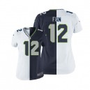 Women Nike Seattle Seahawks 12th Fan Elite Team/Road Two Tone NFL Jersey