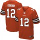 Men Nike Cleveland Browns &12 Josh Gordon Elite Orange Alternate NFL Jersey