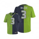 Men Nike Seattle Seahawks &3 Russell Wilson Elite Team/Green Two Tone NFL Jersey