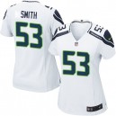 Women Nike Seattle Seahawks &53 Malcolm Smith Elite White NFL Jersey