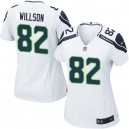 Women Nike Seattle Seahawks &82 Luke Willson Elite White NFL Jersey