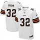 Men Nike Cleveland Browns &32 Jim Brown Elite White NFL Jersey