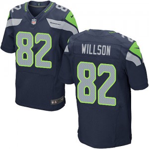 Hommes Nike Seattle Seahawks # 82 Luc Willson Élite bleu acier équipe NFL Maillot Magasin de couleur Hommes Nike Seattle Seahawks # 82 Luc Willson Élite bleu acier équipe NFL Maillot Magasin de couleur