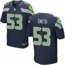 Men Nike Seattle Seahawks &53 Malcolm Smith Elite Steel Blue Team Color NFL Jersey