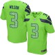 Men Nike Seattle Seahawks &3 Russell Wilson Elite Green Alternate NFL Jersey