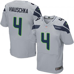 Hommes Nike Seattle Seahawks # 4 Steven Hauschka Élite gris alternent NFL Maillot Magasin