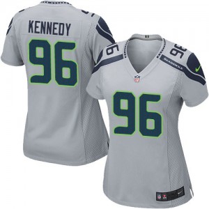 Femmes Nike Seattle Seahawks # 96 Cortez Kennedy Élite gris remplaçant NFL Maillot Magasin