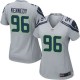 Women Nike Seattle Seahawks &96 Cortez Kennedy Elite Grey Alternate NFL Jersey