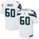 Men Nike Seattle Seahawks &60 Max Unger Elite White NFL Jersey