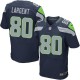 Men Nike Seattle Seahawks &80 Steve Largent Elite Steel Blue Team Color NFL Jersey