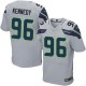 Men Nike Seattle Seahawks &96 Cortez Kennedy Elite Grey Alternate NFL Jersey