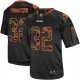 Men Nike Cleveland Browns &32 Jim Brown Elite Black Camo Fashion NFL Jersey