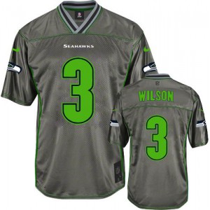 Jeunesse Nike Seattle Seahawks # 3 Russell Wilson Élite gris Vapor NFL Maillot Magasin